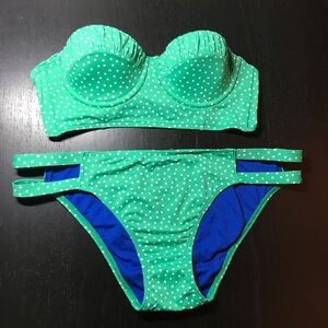 Abercrombie & Fitch bikini green gently used S
